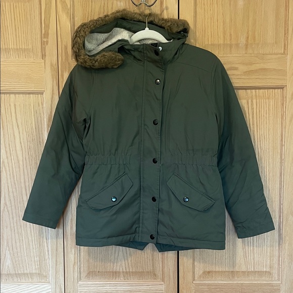 Swiss Tech Olive Green Hooded Utility Jacket - Picture 1 of 11